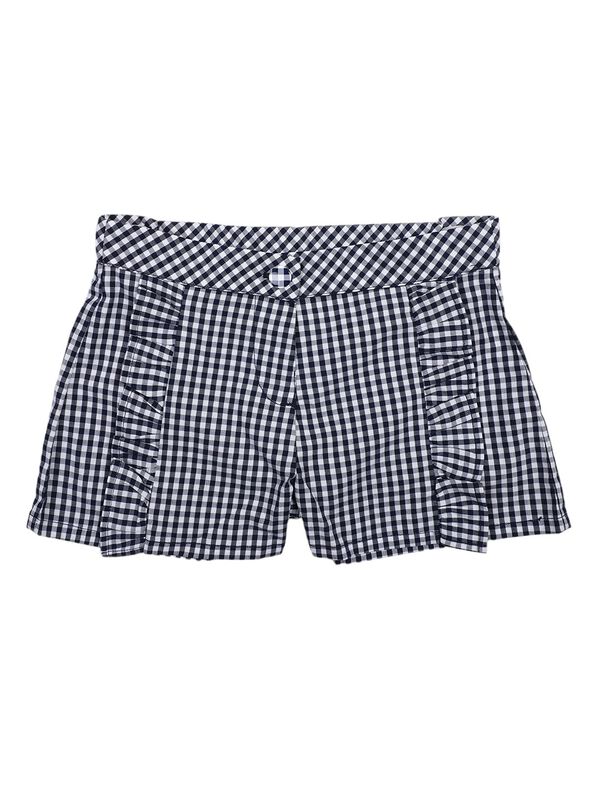 Girls Blue Printed Short Woven Trouser image number 0